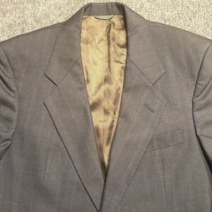 Christian Dior Monsieur Blazer Men's 39R Gray Pinstripe Single Breasted USA Made